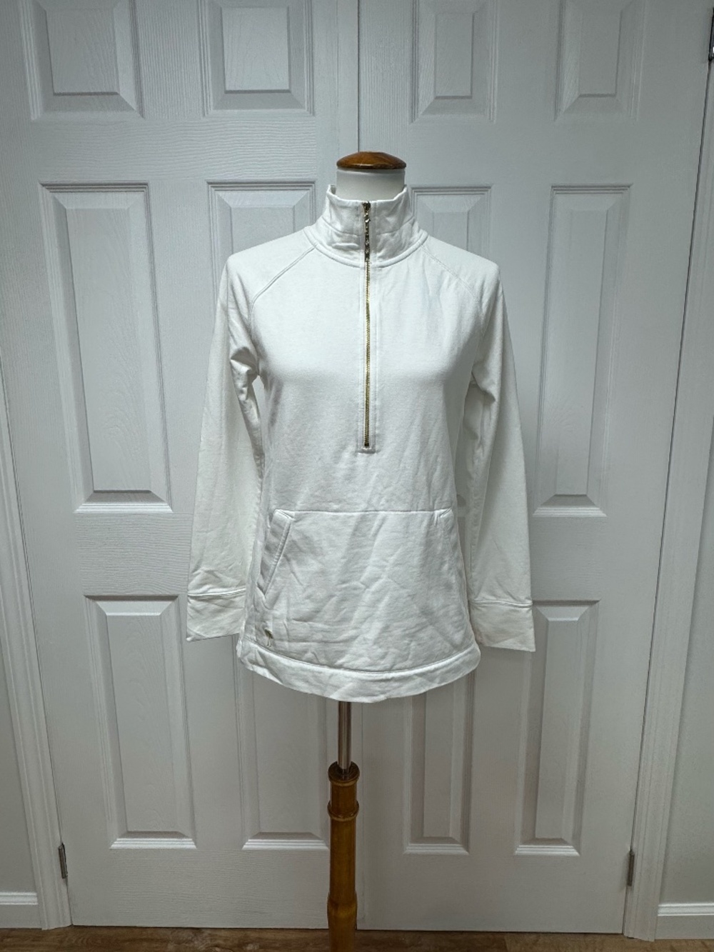 Lilly Pulitzer Half Zip White Sweatshirt - Size S.
